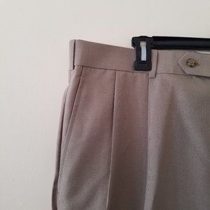 Easy Traveler Men's Beige Dress Trousers 42X32